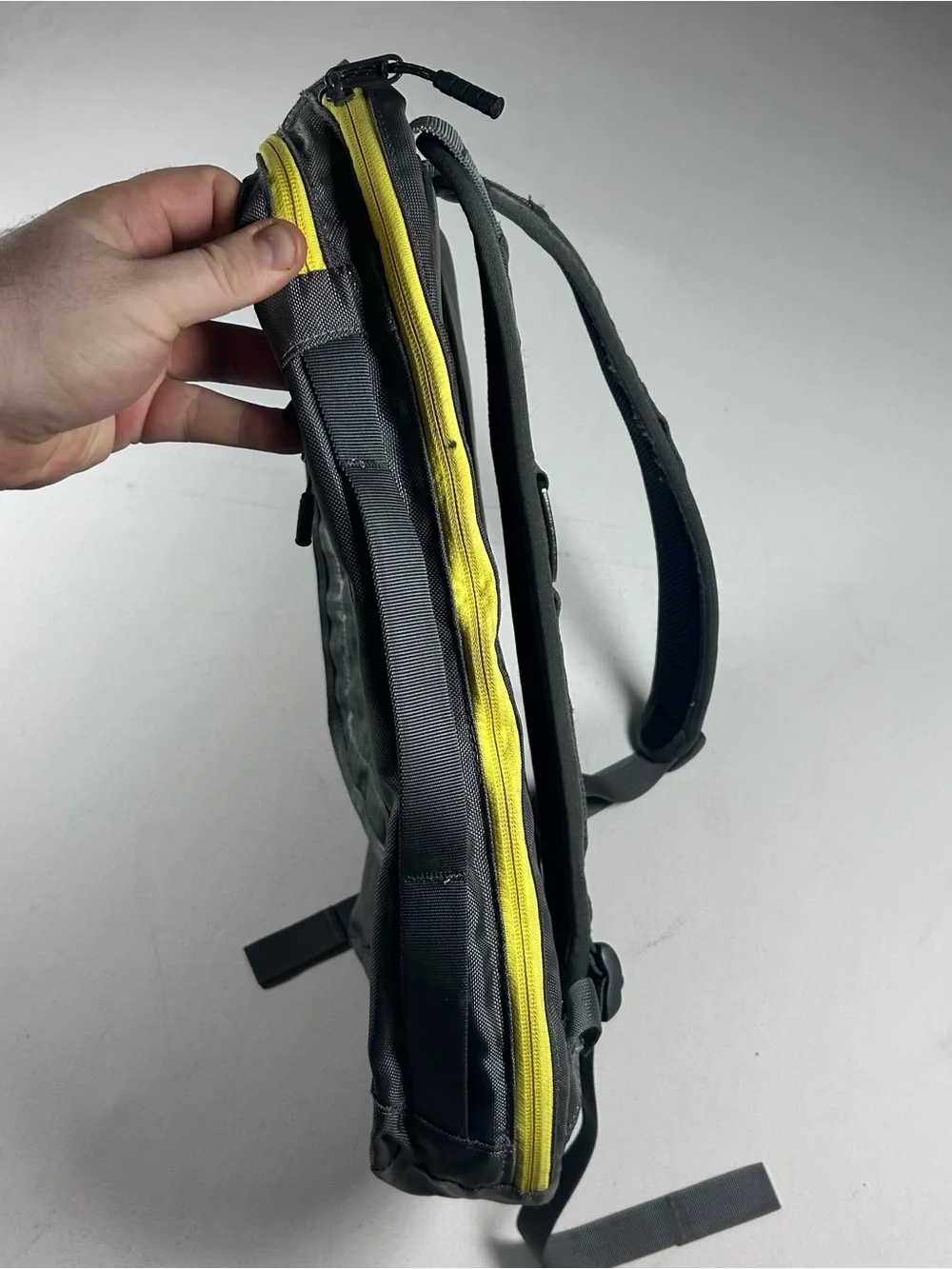 Timbuk2 Q Laptop Backpack Ballistic Nylon Bottle Opener Fake Distressing Style -